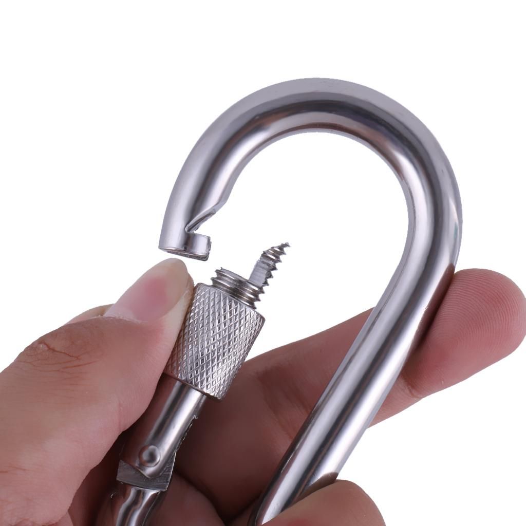 Stainless Steel Safety Snap Hook Carabiner For Thimble Eye Boat 5cm