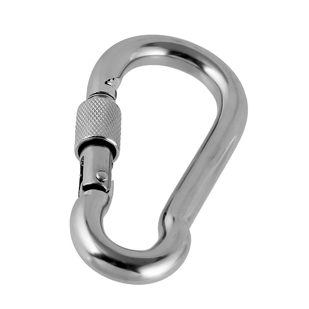 Stainless Steel Safety Snap Hook Carabiner For Thimble Eye Boat 5cm