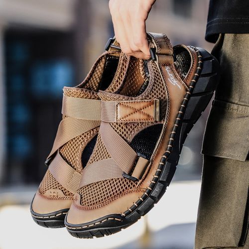 Big Size Mens Outdoor Hiking Water Shoes-Yellow