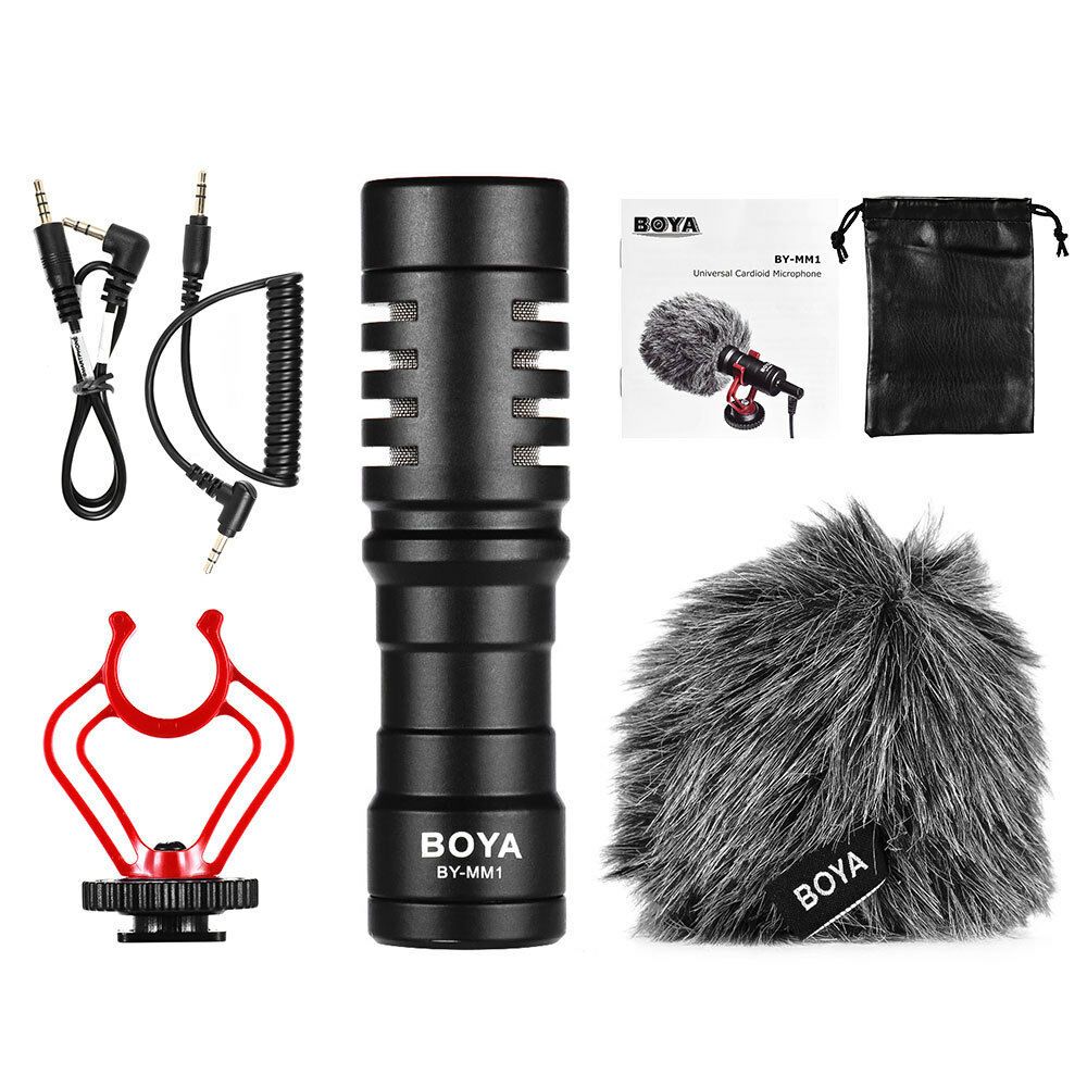 By-MM1 On-Camera Shotgun Microphone For IPhone, Android Smartphones, DSLR Cameras Camcorders - Battery-Free Camera Microphone Vlog Video Mic