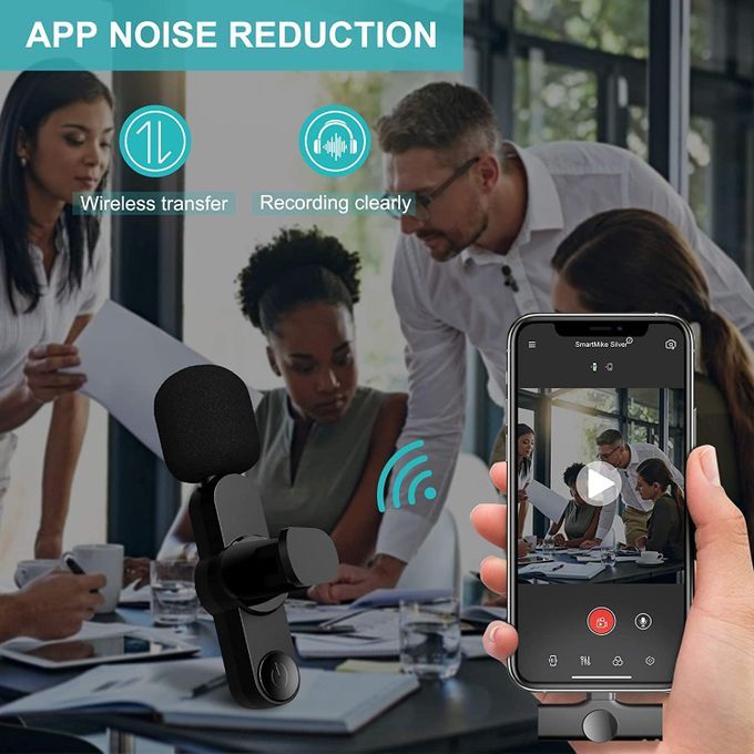 Wireless Lavalier Microphone For IPhone IPad, Lapel Clip-on Mini Wireless Mic For TikTok Vlog YouTube, Facebook Live Stream, Auto-syncs Microphone (NO APP Or Bluetooth)