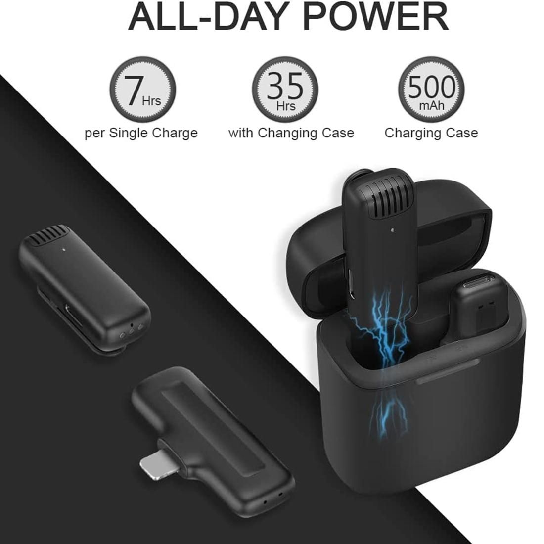 Wireless Tie Microphone,2.4GHz Type-C Plug&Play 48 Hours Lapel Mic,with Charging Case,for Recording,YouTube,TikTok,Etc
