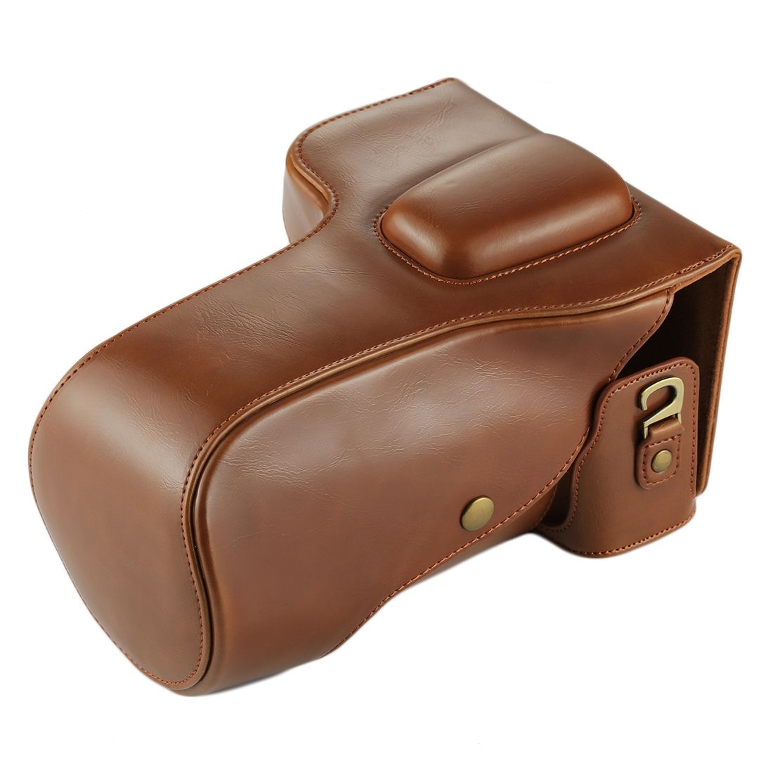 Full Body Camera PU Leather Case Bag For Nikon D7200 / D7100 / D7000 (18-200 / 18-140mm Lens) (Brown)