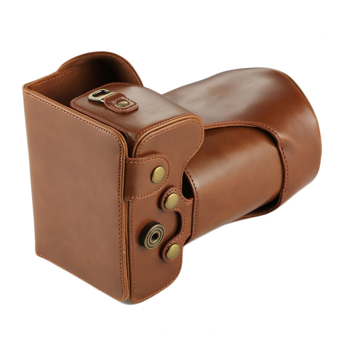 Full Body Camera PU Leather Case Bag For Nikon D7200 / D7100 / D7000 (18-200 / 18-140mm Lens) (Brown)