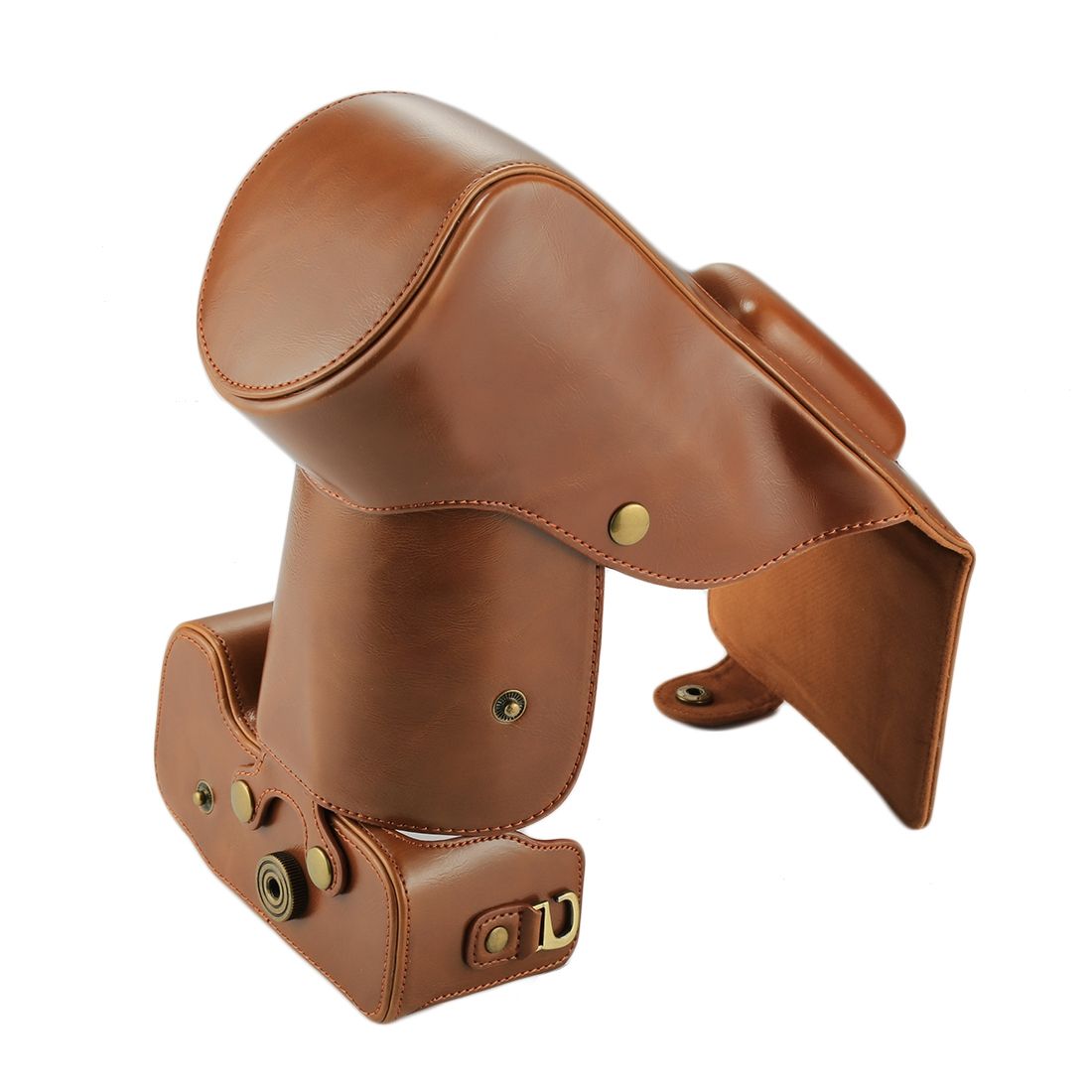 Full Body Camera PU Leather Case Bag For Nikon D7200 / D7100 / D7000 (18-200 / 18-140mm Lens) (Brown)