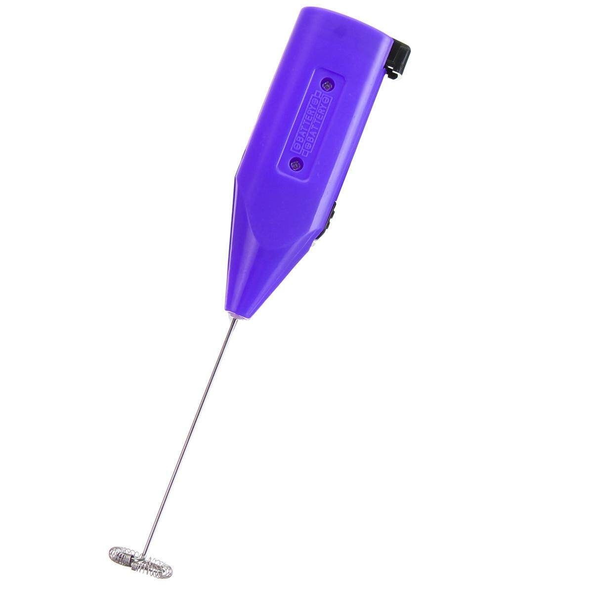 Hand Held Electric Egg Beater Coffee Milk Creamer Bubble Mixer Stainless Steel Blue