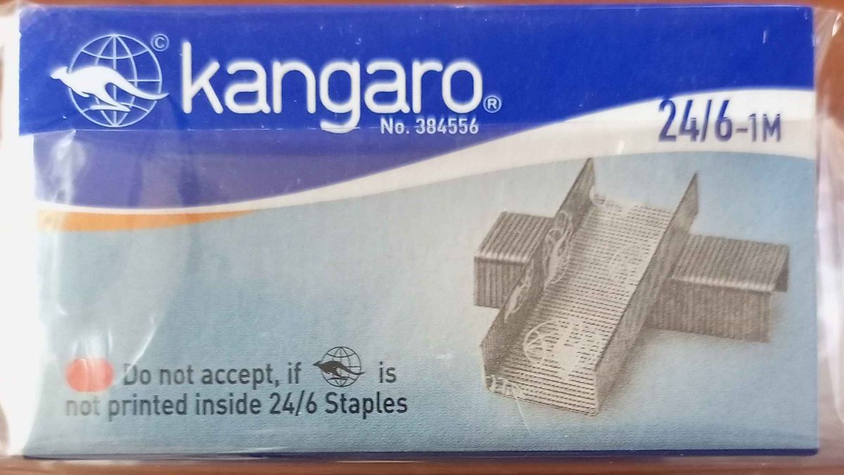 Staple Pin - Kangaroo 24/6 Staple Pins - 5 Packs X 1000 Pins