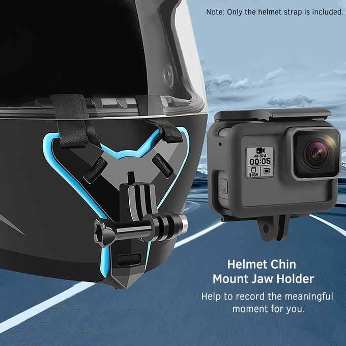Full Face Chin Mount Jaw Holder Motorcycle Strap For