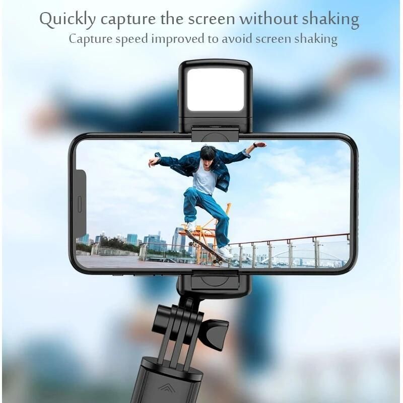 Bluetooth Selfie Stick Tripod + Fill Light + Bluetooth Remote Control