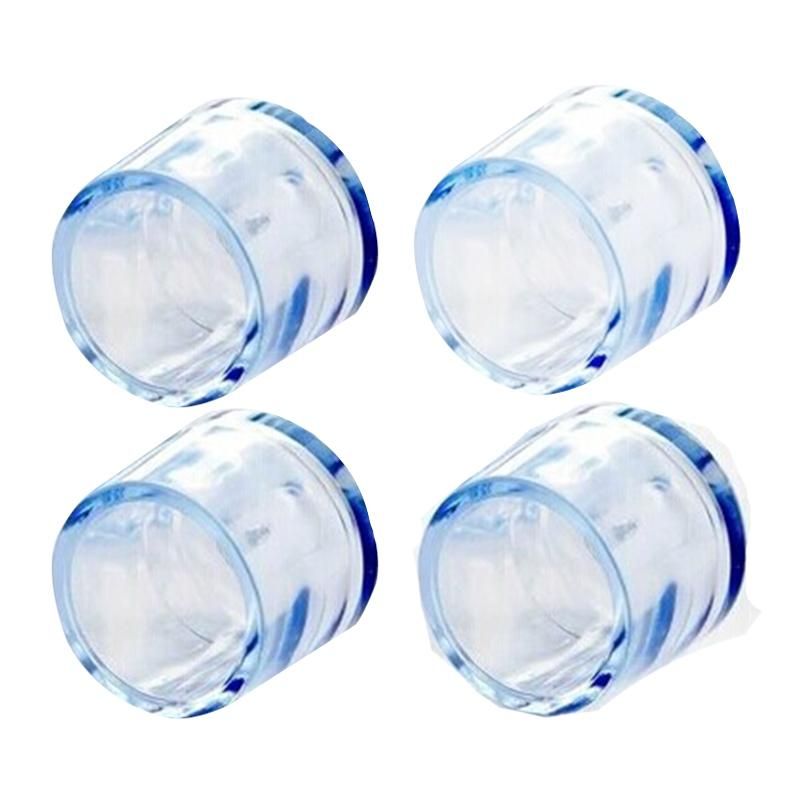4Pcs Transparent Rubber Chair Leg Floor Feet Cap Cover