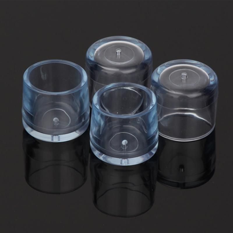 4Pcs Transparent Rubber Chair Leg Floor Feet Cap Cover