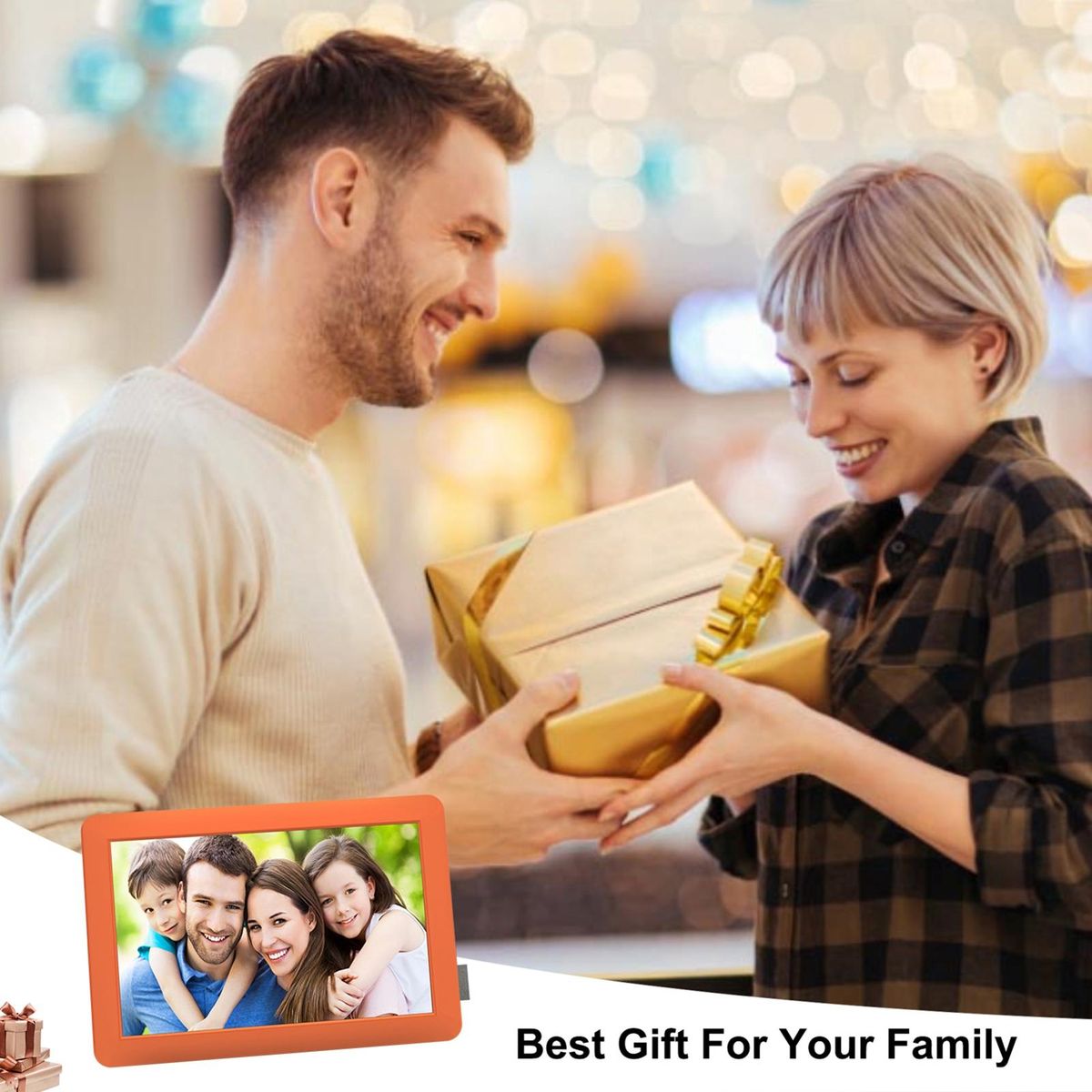 Photo Digital Frame Smart Electronics Photo Digital Frame Orange