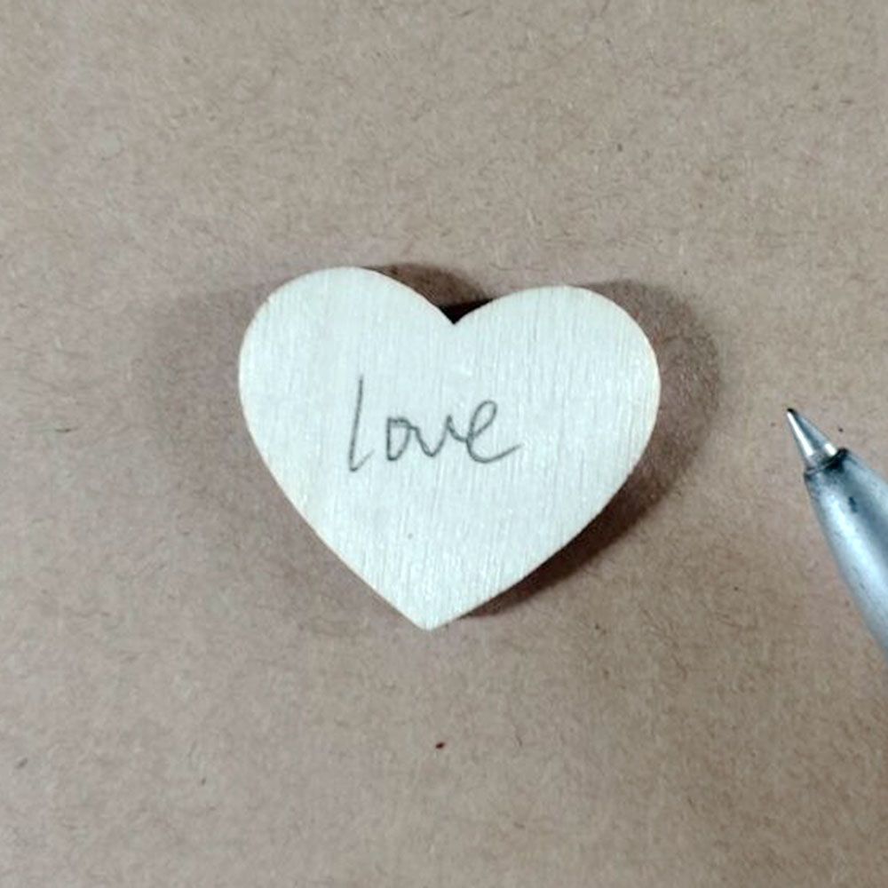 Portable Originality Loving-Heart Wood Chip Wedding Birthday