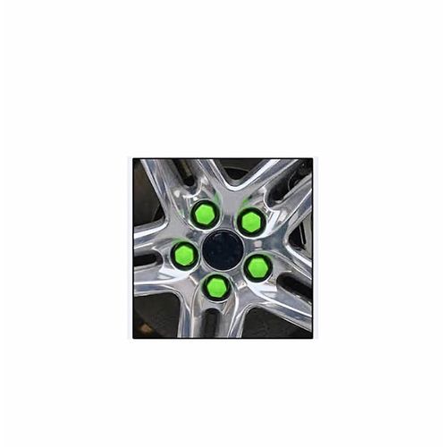 Universal Car Wheel Nut Silicon Cover Green Color