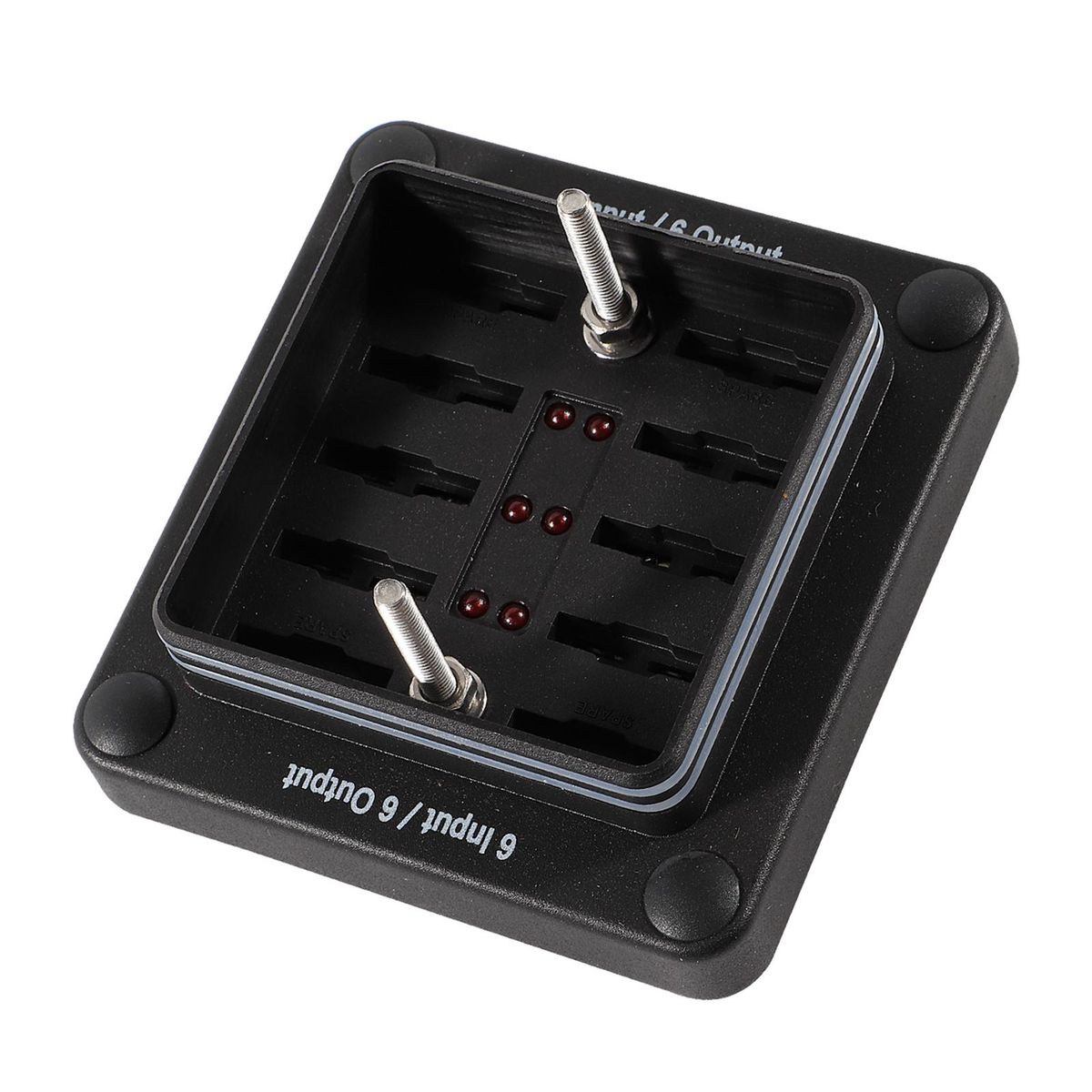 6 Way Fuse Block with Warning LED Indicator ATO/ATC Blade Fuses 6 Input/Output Waterproof for Car Truck Boat
