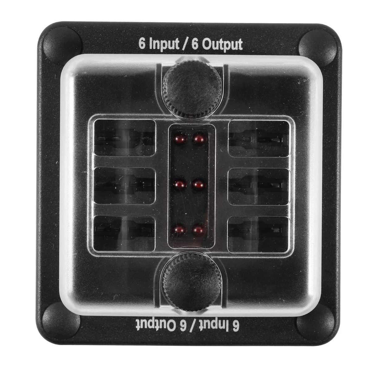 6 Way Fuse Block with Warning LED Indicator ATO/ATC Blade Fuses 6 Input/Output Waterproof for Car Truck Boat