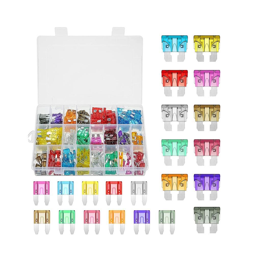 800pcs Car Blade Fuse Assortment Assorted Kit Mini Standard Size Blade Set Auto Truck Automotive Fuse With Storage Box