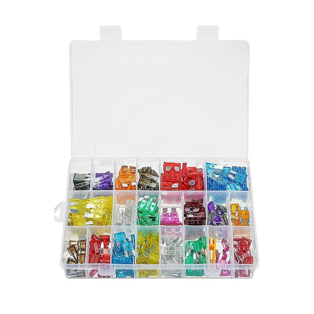 800pcs Car Blade Fuse Assortment Assorted Kit Mini Standard Size Blade Set Auto Truck Automotive Fuse With Storage Box