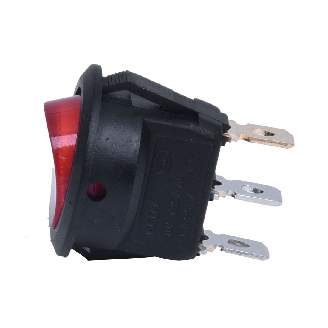 Rocker Switch Bipolar ON OFF Red 3 Pins