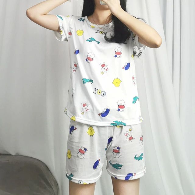 Women Short Sexy Sleepwear Top And Short