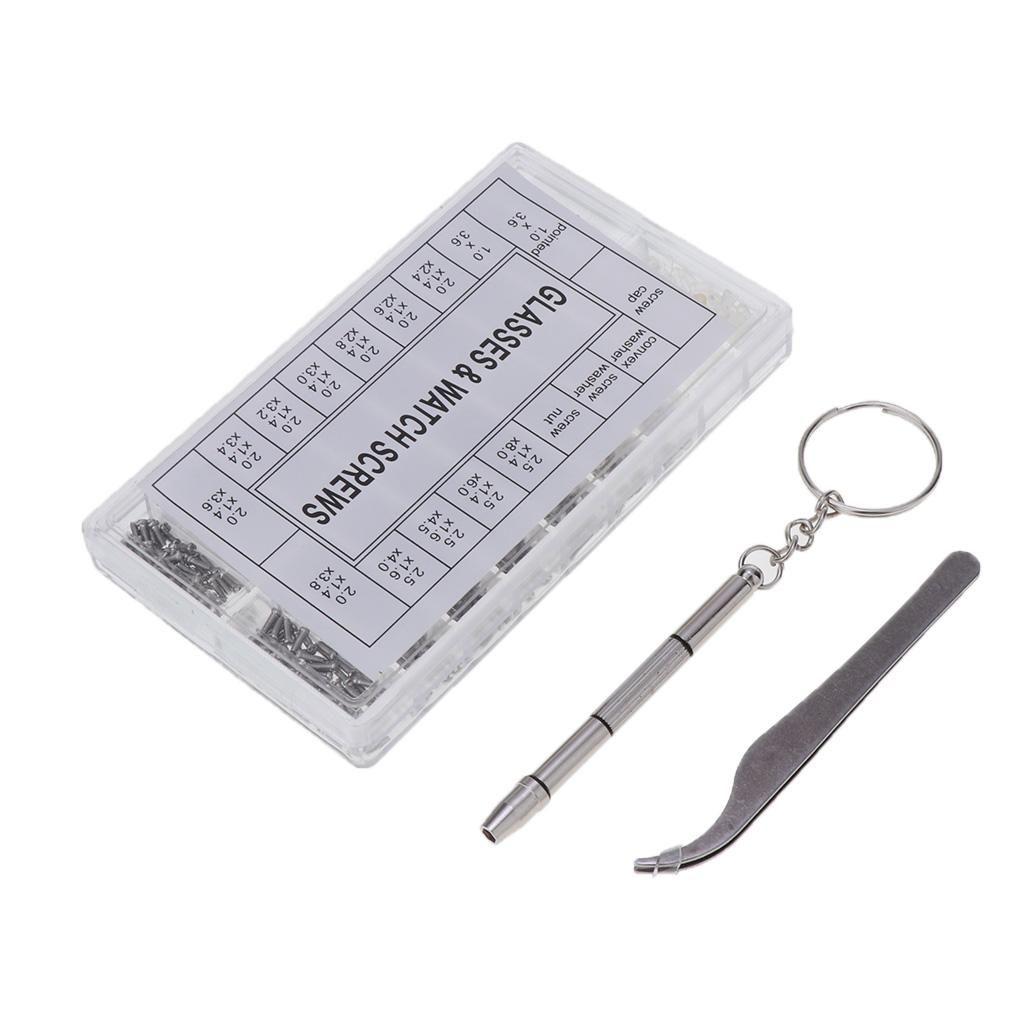 1000pcs Tiny Sunglasses Screws Nuts For Glasses Repair Tool With