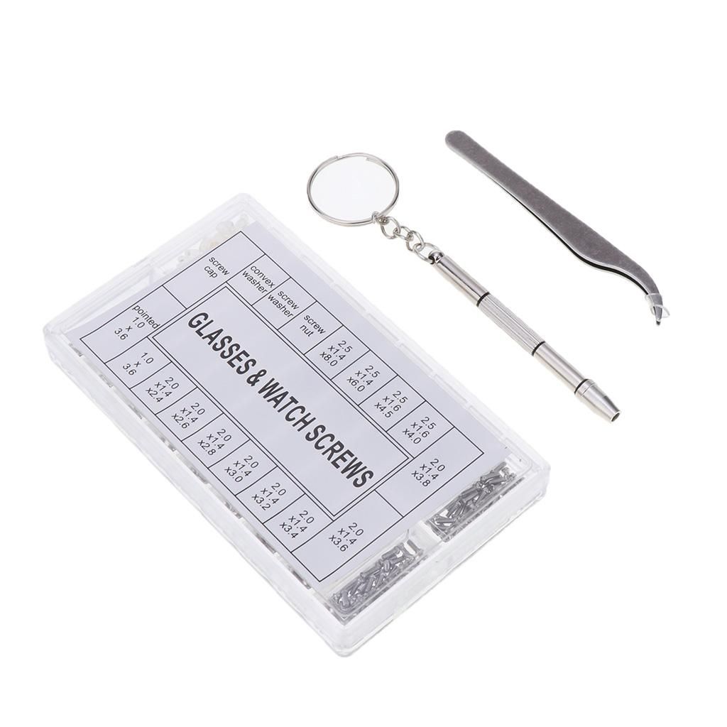 1000pcs Tiny Sunglasses Screws Nuts For Glasses Repair Tool With