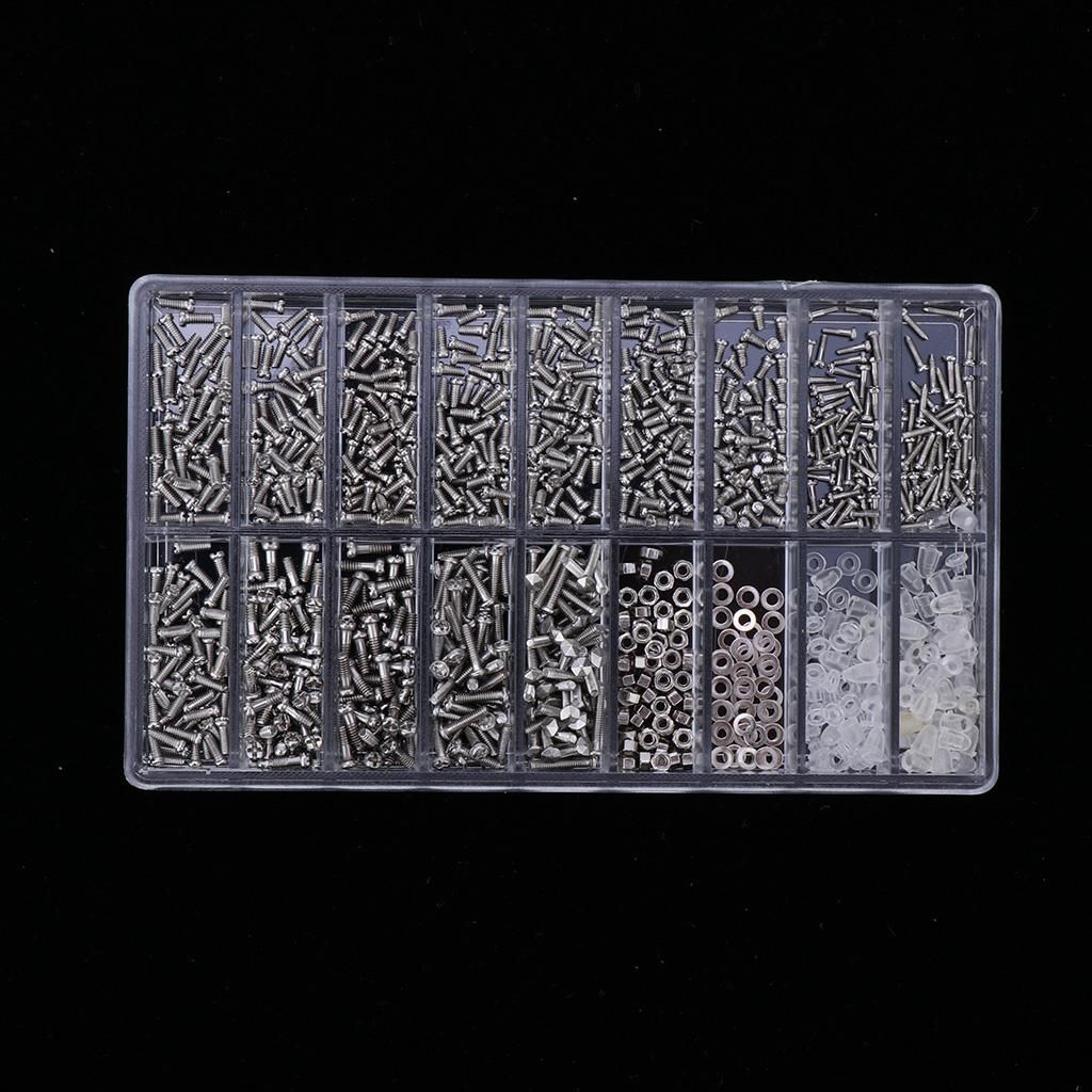 1000pcs Tiny Sunglasses Screws Nuts For Glasses Repair Tool With