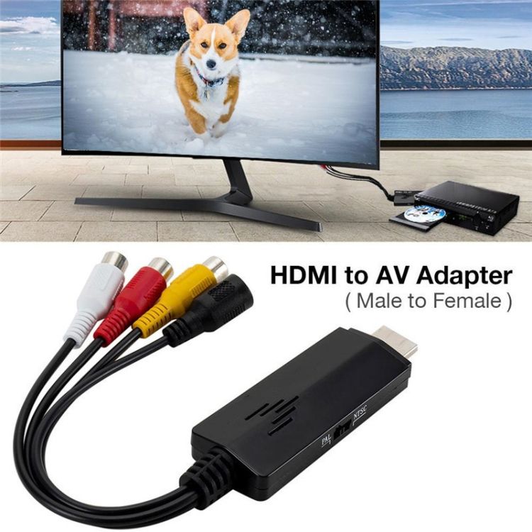 HD To 3 AV CVBS Converter Adapter