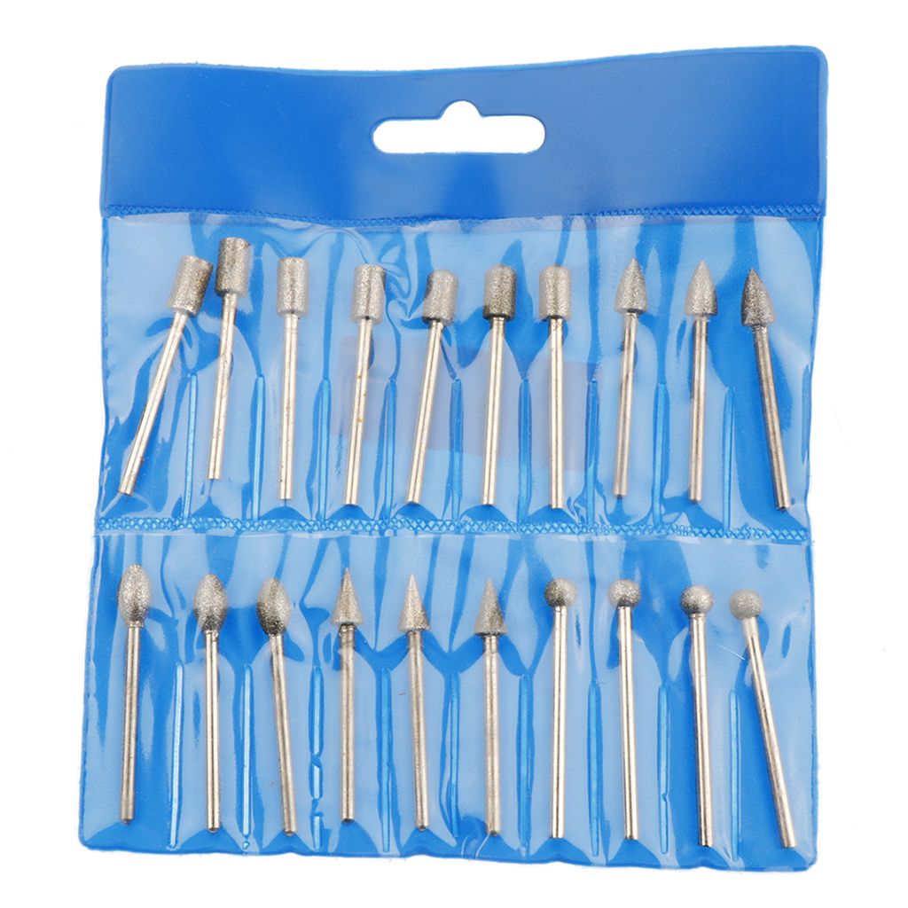 20 Pieces/set Diamond Grinding Head Drill Bits Rotary Tools