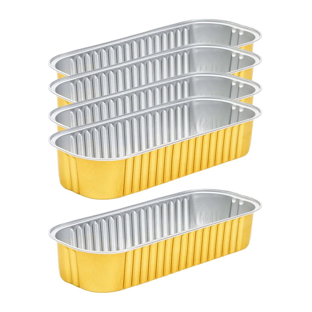 5 Foil Pans Baking Pan Fryer Paper Liner For Roasting Prepping Food
