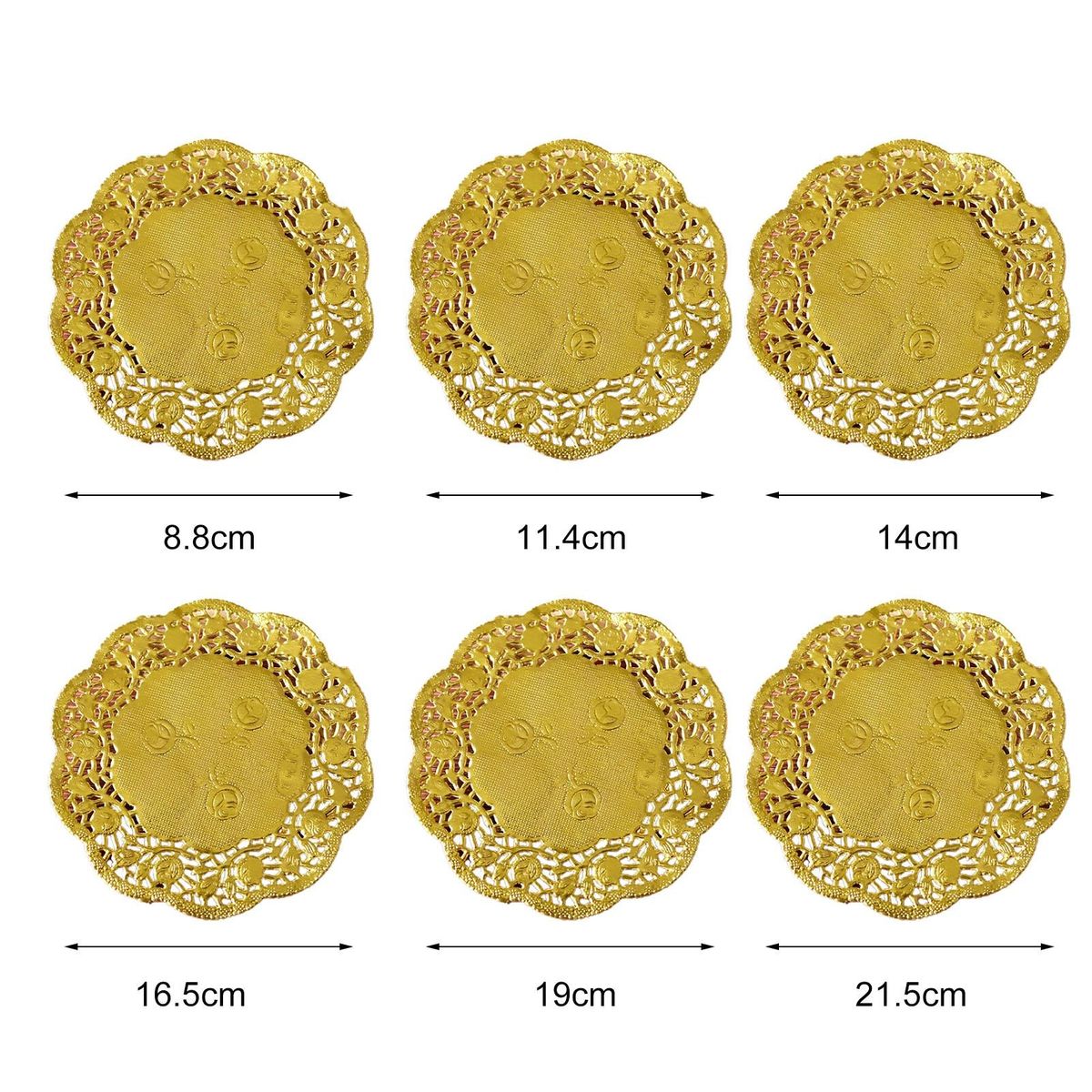 50Pcs/Set Exquisite Lace Edge Dessert Mat Beautiful-Golden