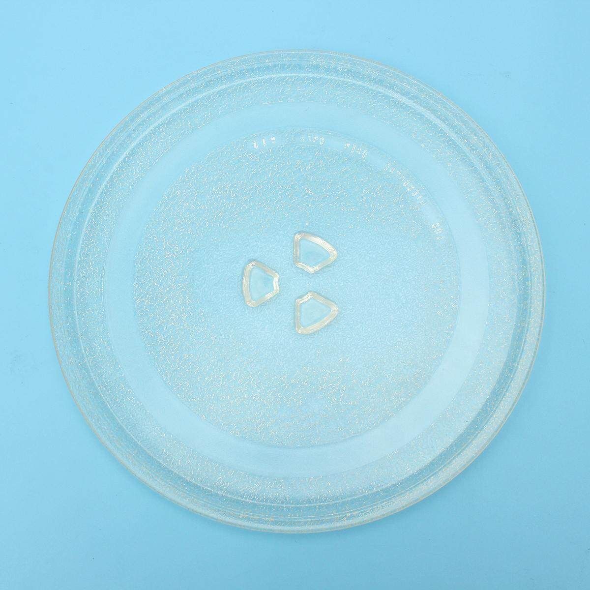 1Pc Transparent Microwave Oven Turntable Glass Tray Glass Plate Diameter: 24.5cm