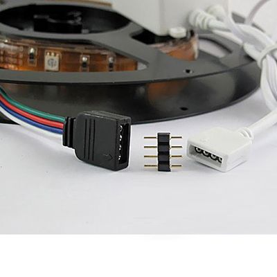100 PCS 4 Pin Male Connector For RGB LED SMD Strip Light