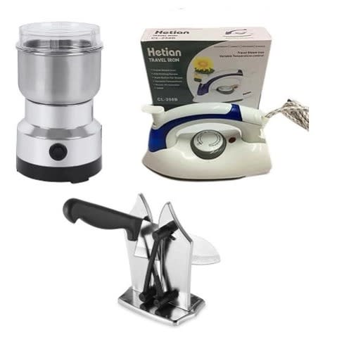 Home Mini Bundle - Nima Grinder + Travel Iron & Knife Sharpener