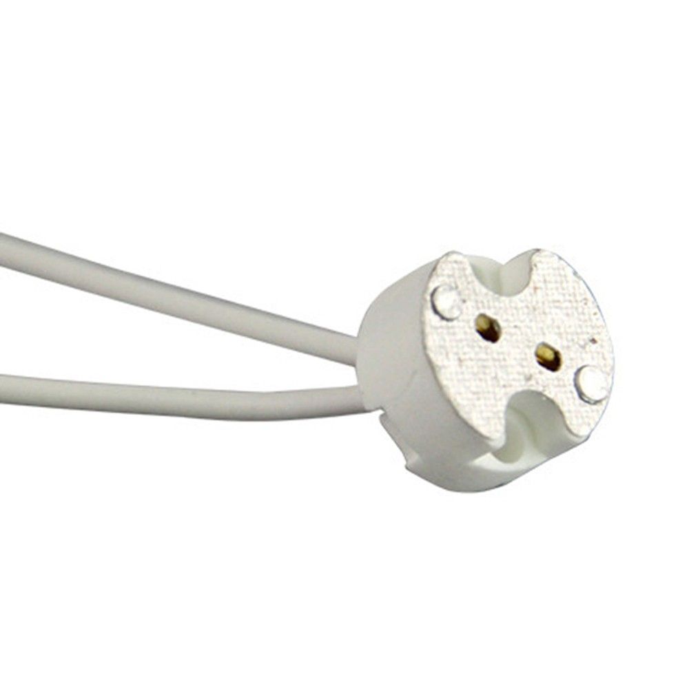 10Pcs MR16 G4 Base Ceramic Socket Lamp Holder L-ED Connector