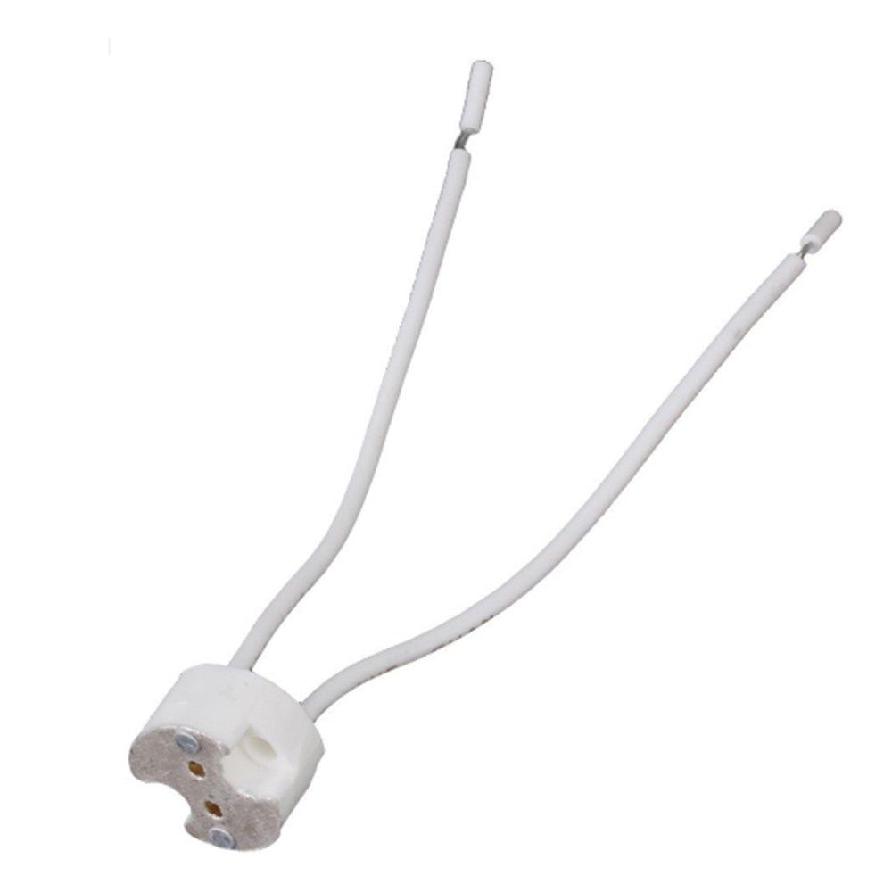 10Pcs MR16 G4 Base Ceramic Socket Lamp Holder L-ED Connector