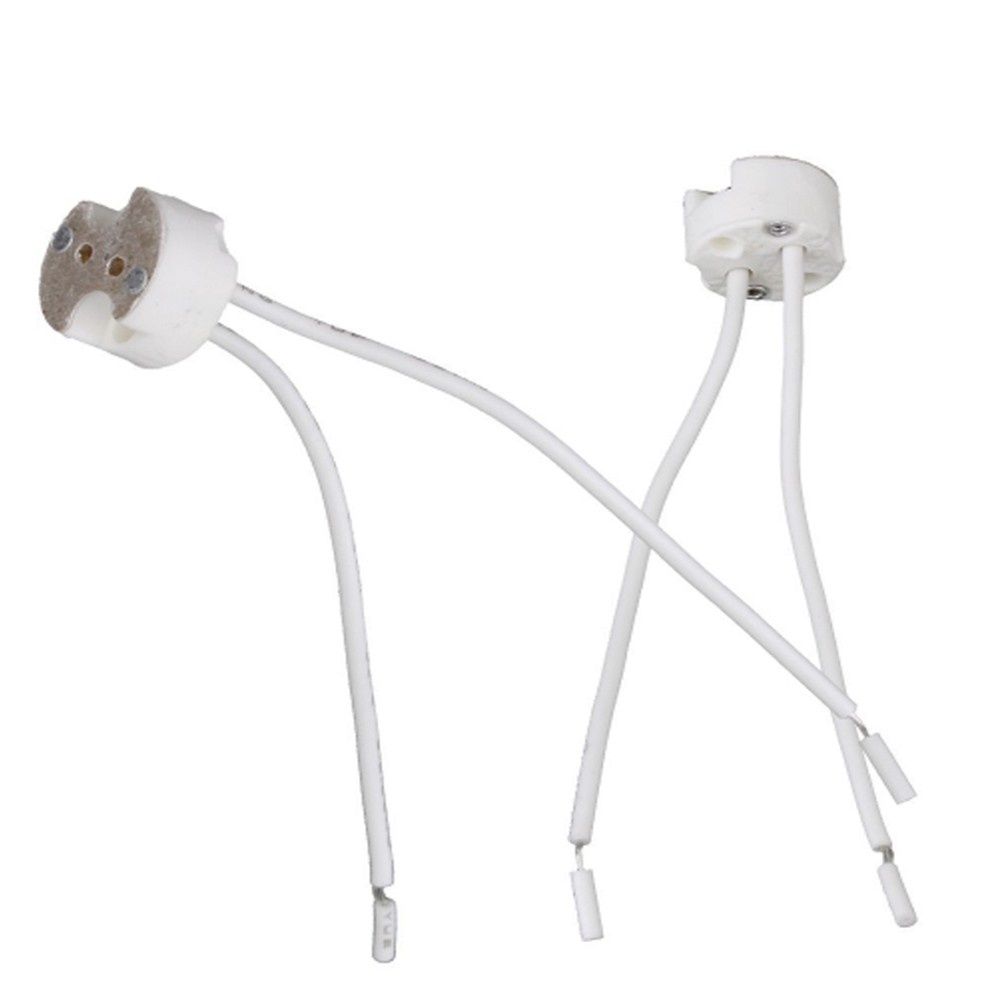 10Pcs MR16 G4 Base Ceramic Socket Lamp Holder L-ED Connector