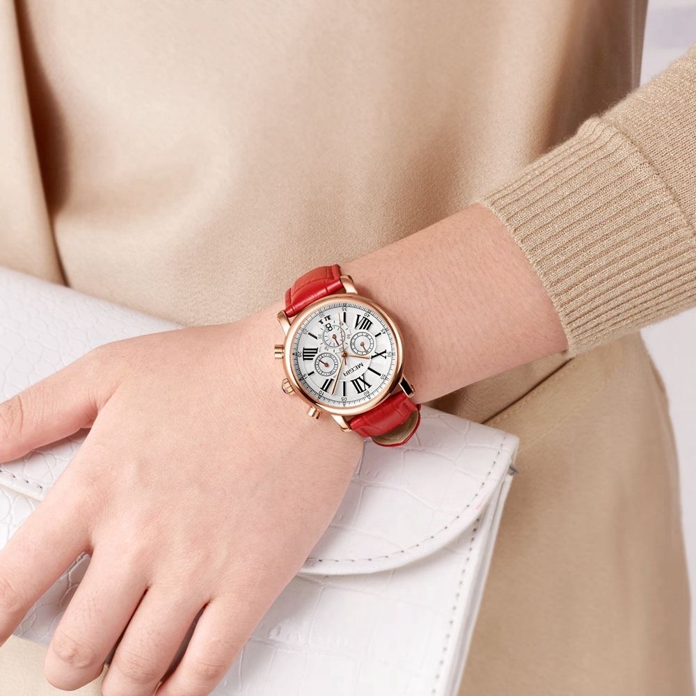 Top Luxury Brand Watch Famous Fashion Dress Cool Women Quartz Watches Waterproof Leather Wristwatch For Female