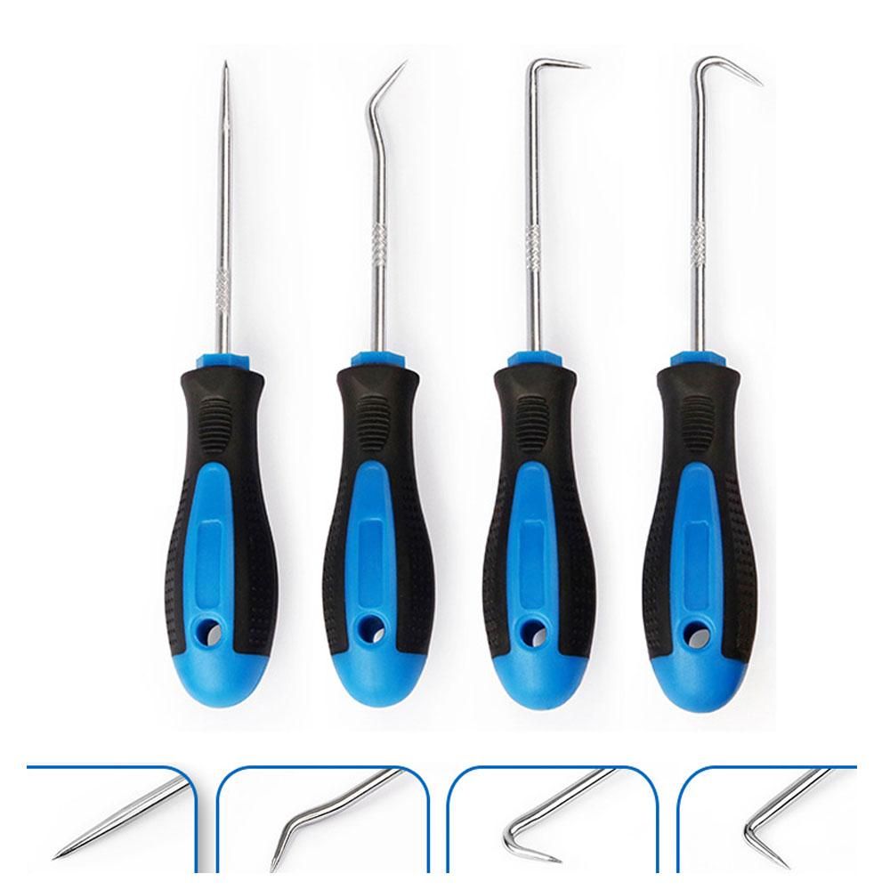 Car Long Pick and Hook Set Gaskets Puller Car Repairing Tools Kit Gaskets Removing Hook Car Oil Seal ORing Seal Disassembly Accessories