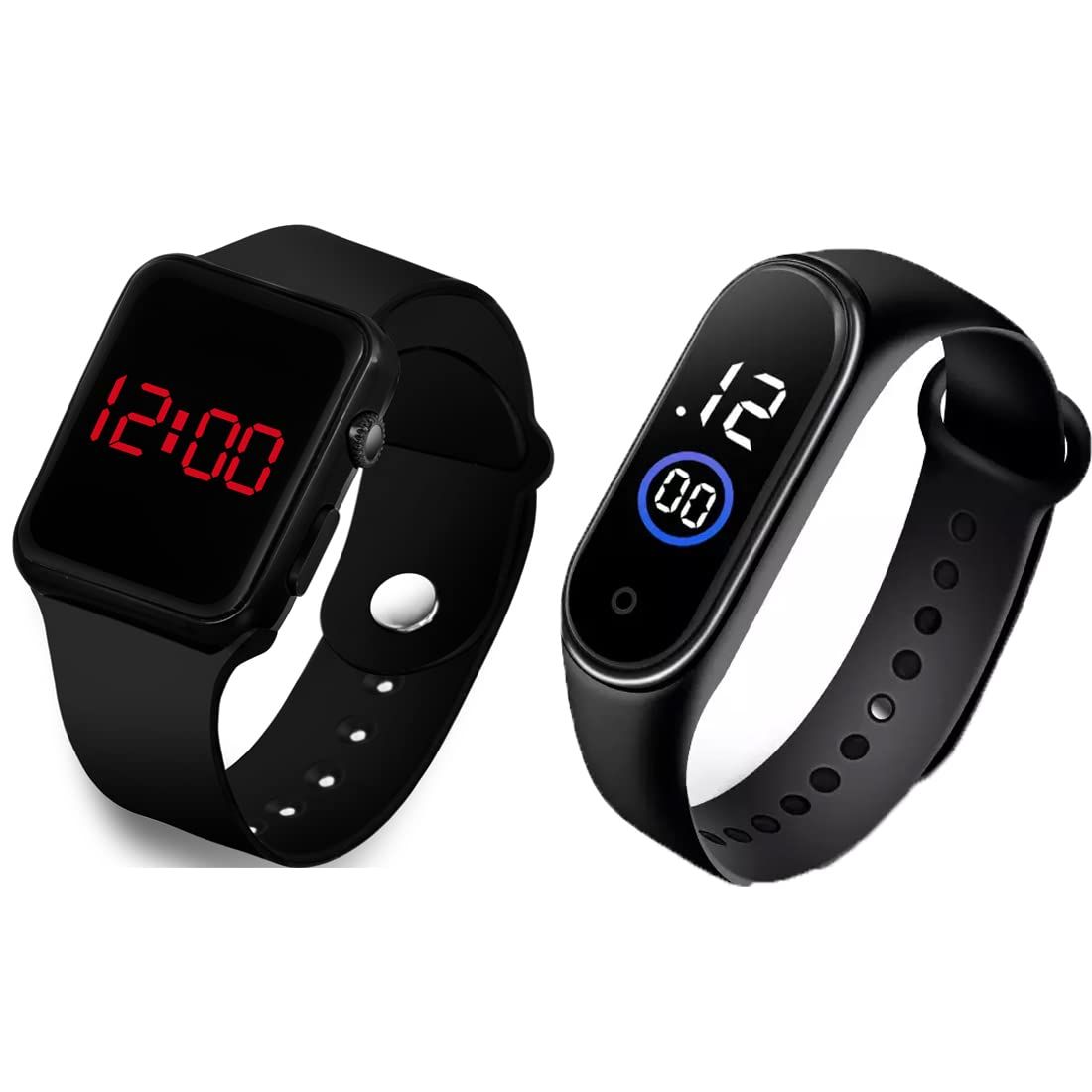 2 In 1 Digital Led Watch Straps For Boy And Girls Sport Watc
