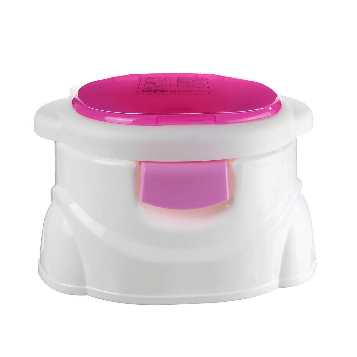 2 In 1 Music Kids Baby Toilet Training Children Toddler Potty Trainer Seat Chair Champagne Pink