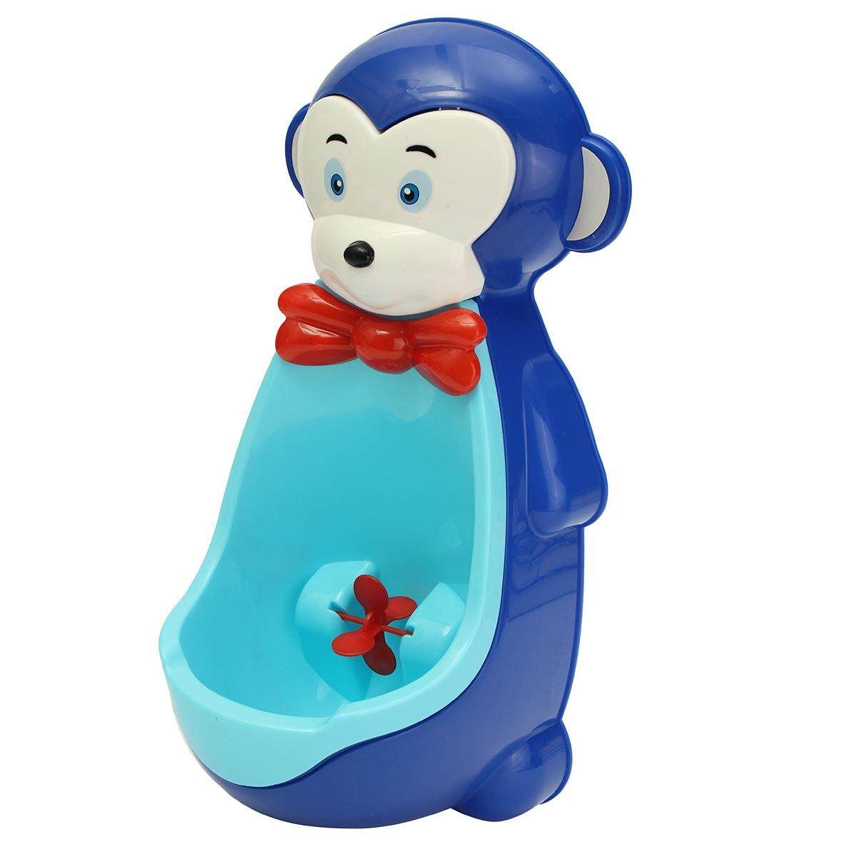 2 PCS Baby Boys Monkey Toilet Potty Training Kids Toddler Urinal Bathroom Pee Trainer#Blue
