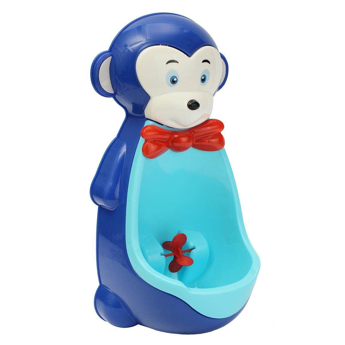 2 PCS Baby Boys Monkey Toilet Potty Training Kids Toddler Urinal Bathroom Pee Trainer#Blue