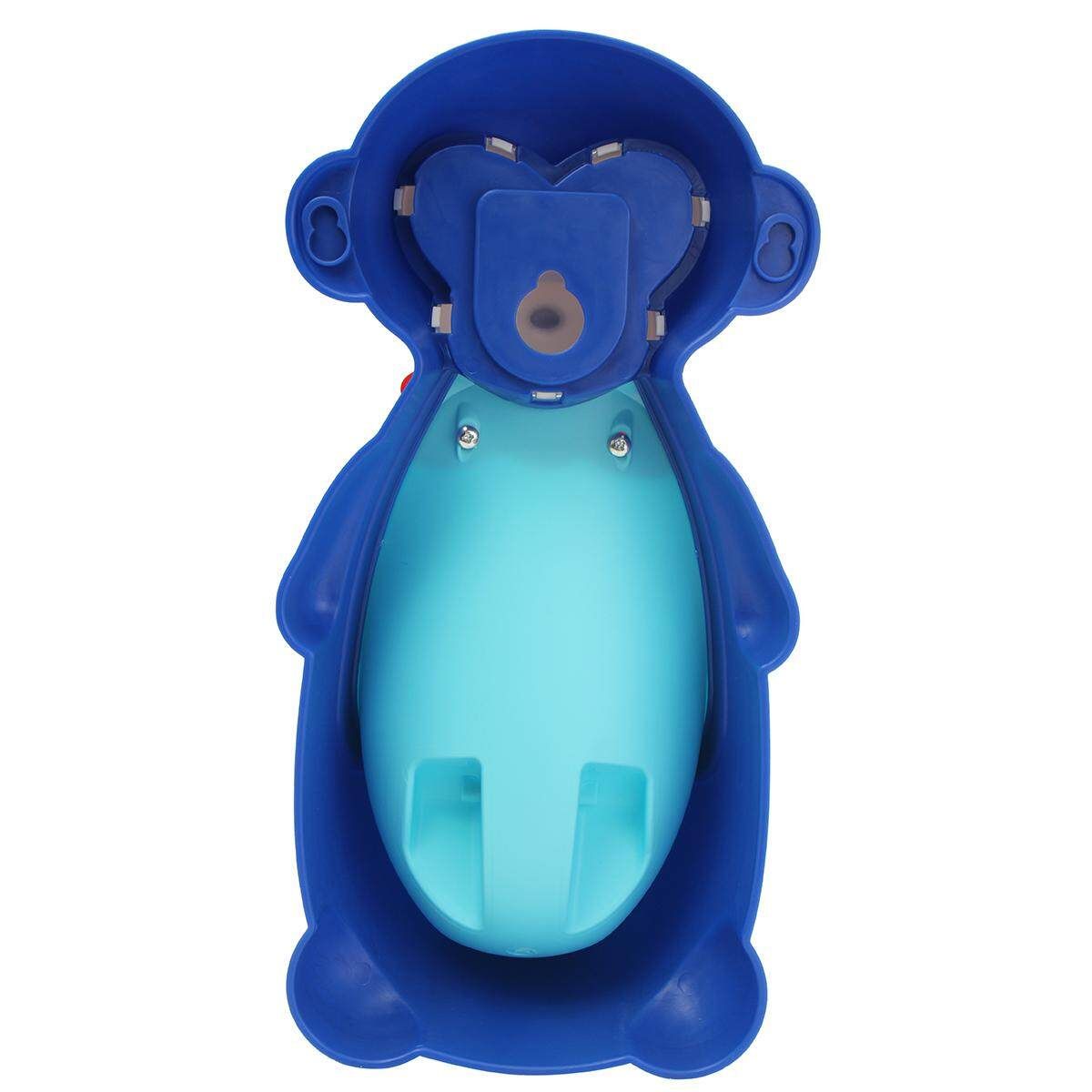 2 PCS Baby Boys Monkey Toilet Potty Training Kids Toddler Urinal Bathroom Pee Trainer#Blue
