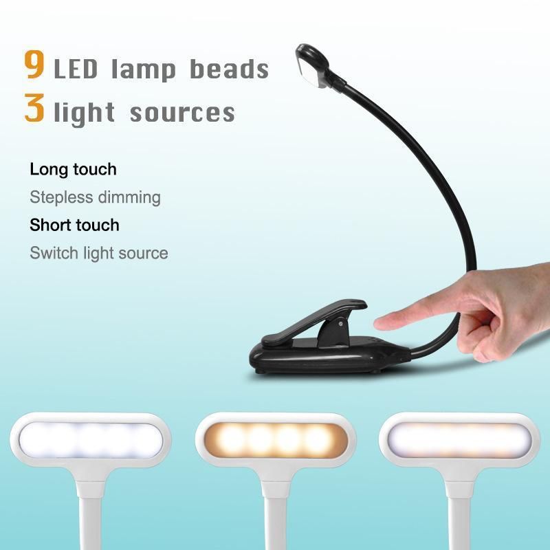 LED Two-color Temperature Eye Care USB Charging Desk Lamp