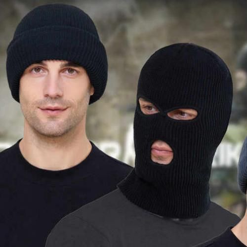 Balaclava Three Holes Knitted Full Face Ski Cover Mask Beanie Hat