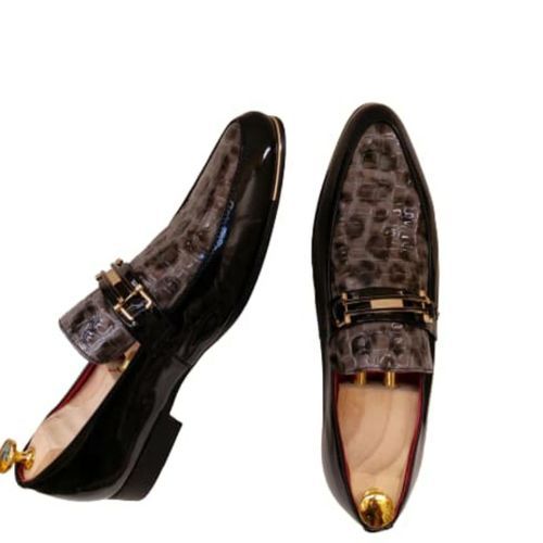 Mens Business Dress Shoes Italian Style Leather Shoes Black 《ORDER A SIZE LESS》