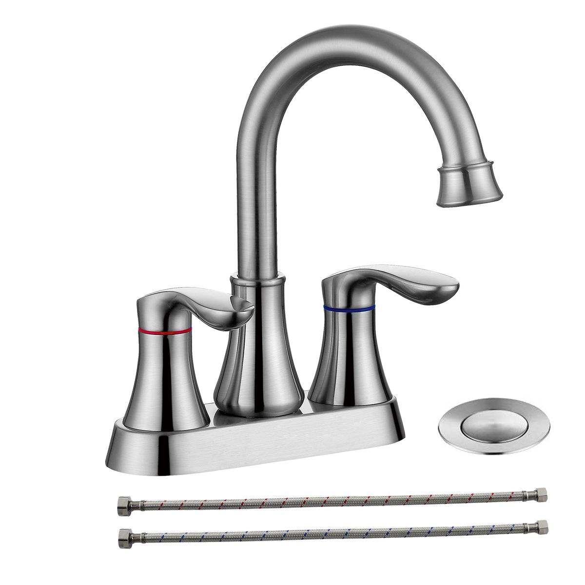Two Handle Kitchen Faucets High Arc Bathroom Basin Sink