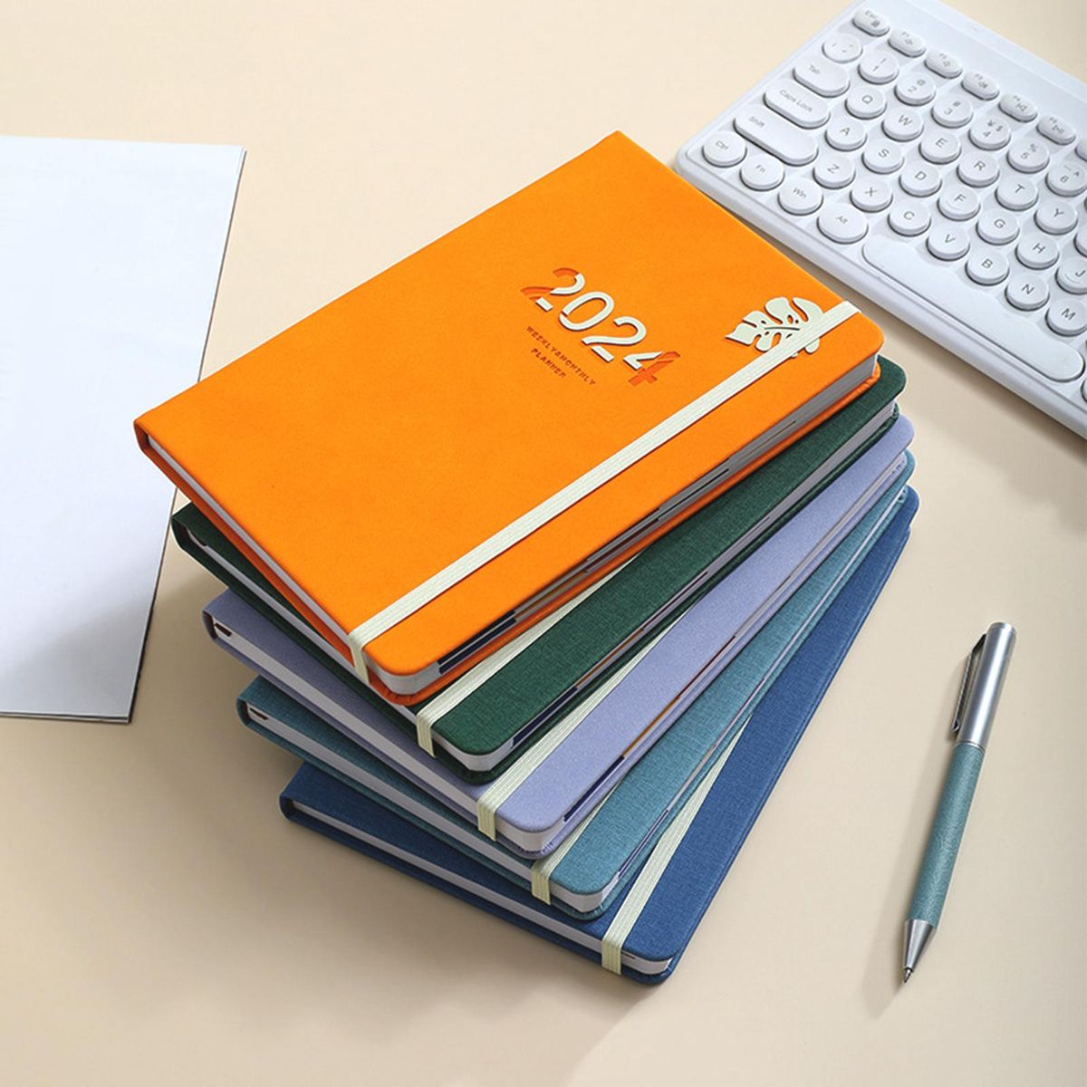 2024 Planner Notebook Calendar Daily Planners 2024 Orange