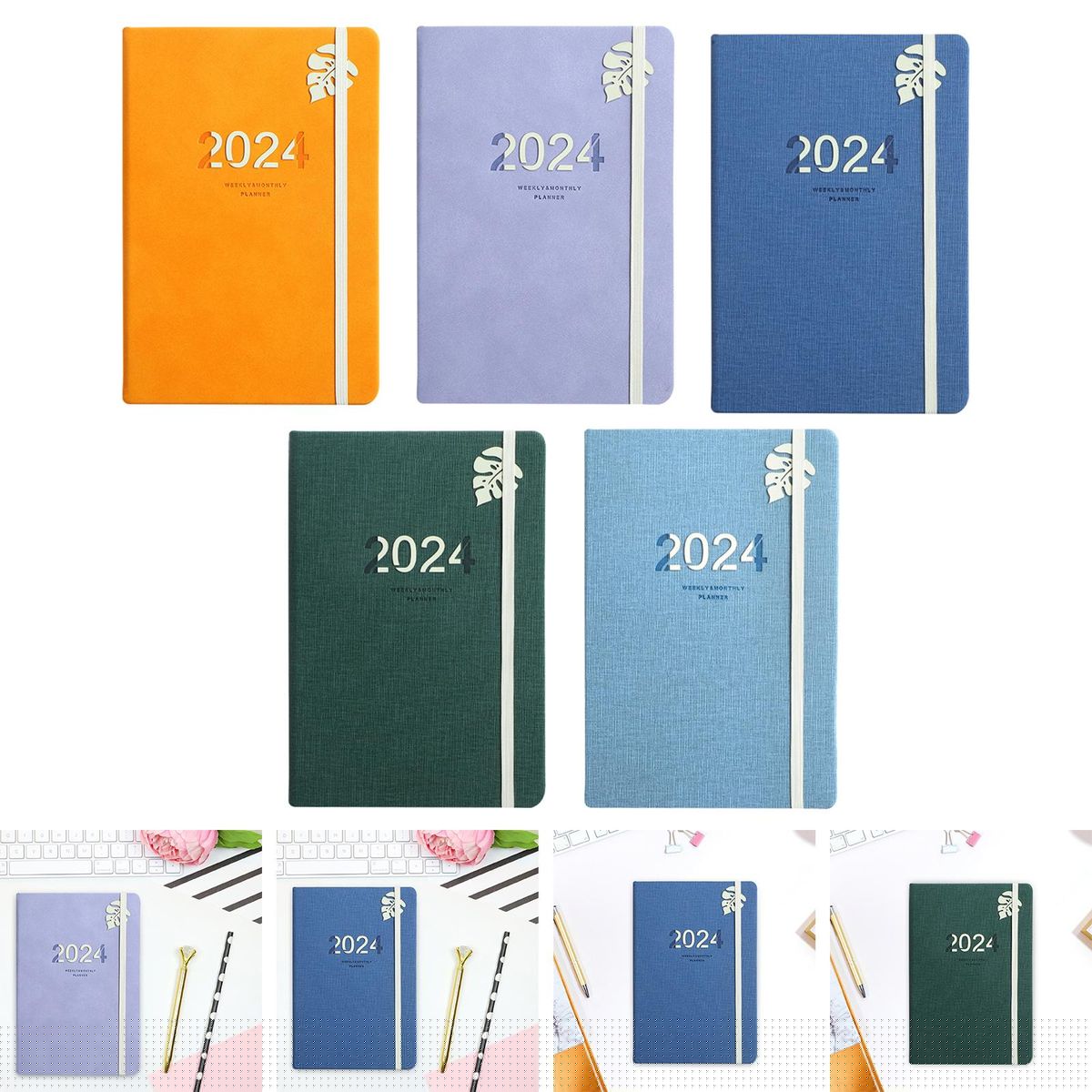 2024 Planner Notebook Calendar Daily Planners 2024 Orange
